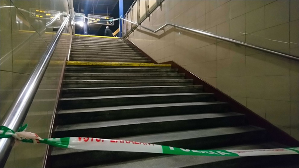 Odstavený vlak na Hlavnej stanici v Bratislave.