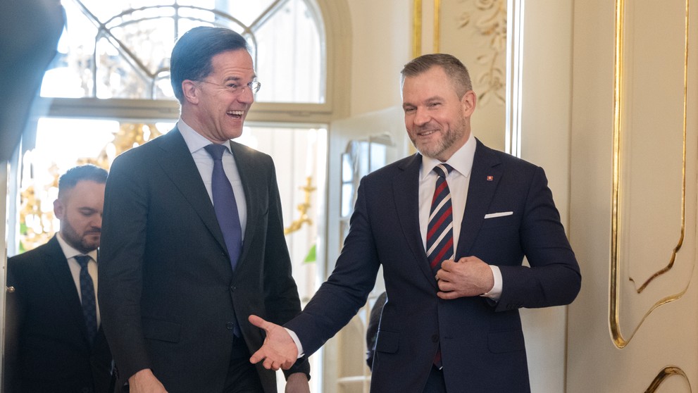 Peter Pellegrini a Mark Rutte