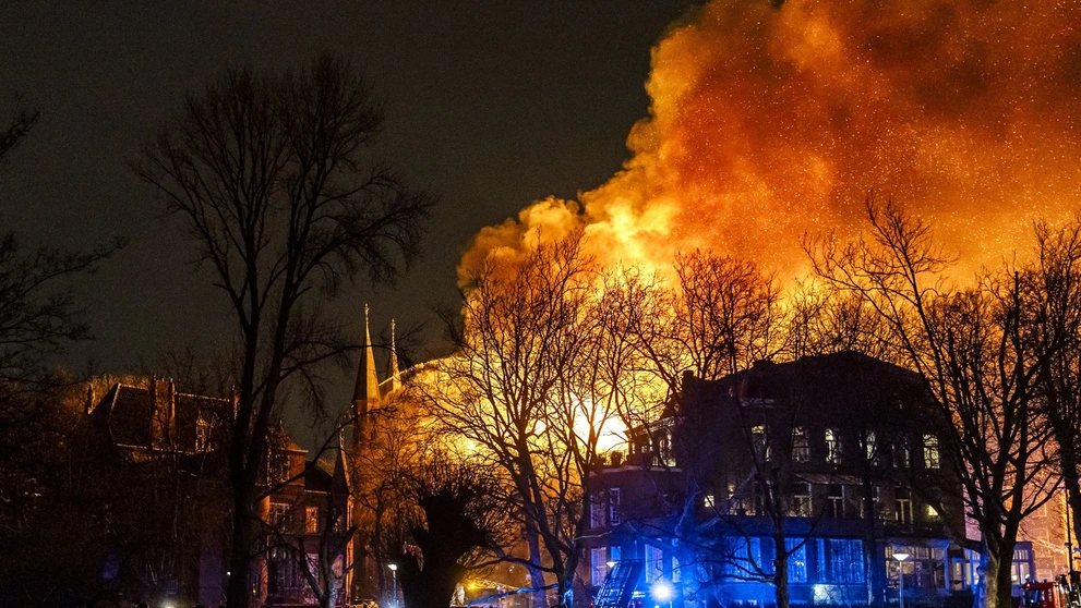 Vondelov kostol v Amsterdame zničil požiar