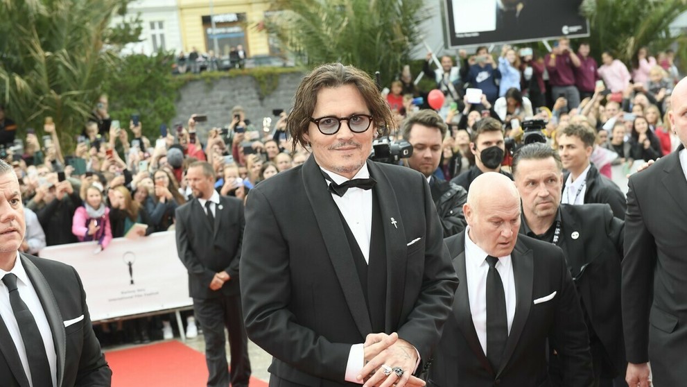 Johnny Depp na záverečnom ceremoniáli 55. ročníka MFF KV
