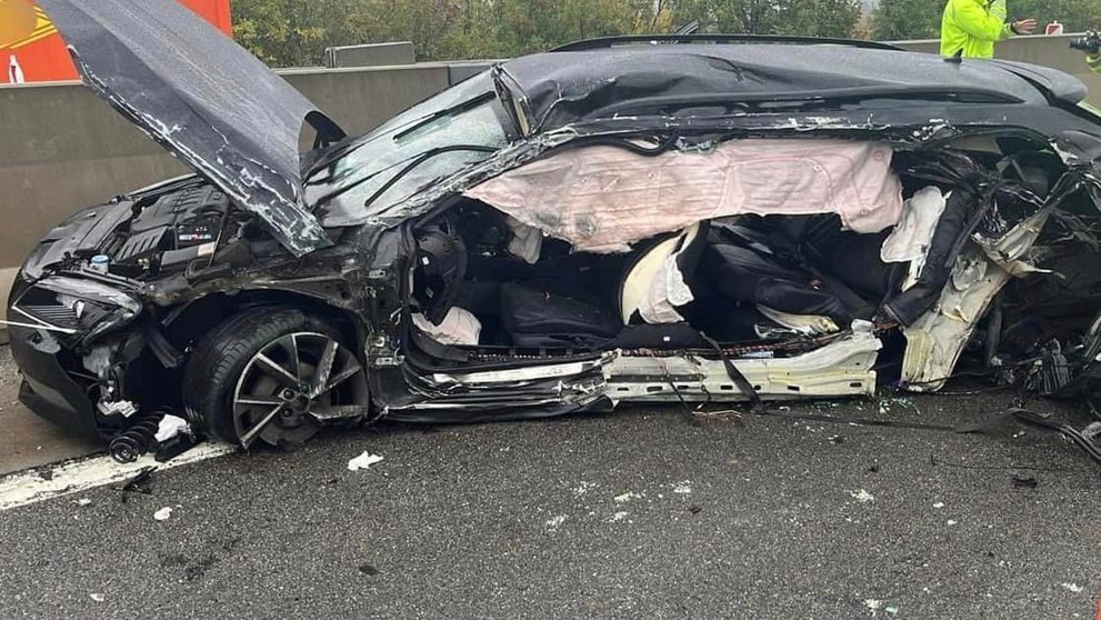 Nehoda na D1 za Hlohovcom.