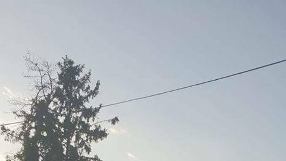 Spadnutý strom po smršti v obci Lekárovce.