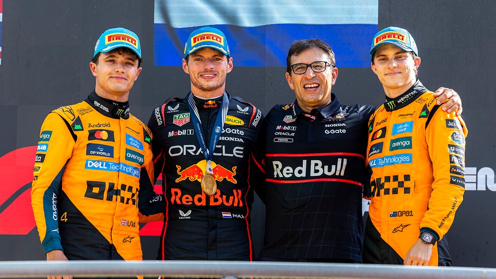 Pódium víťazov po Veľkej cene Talianska.