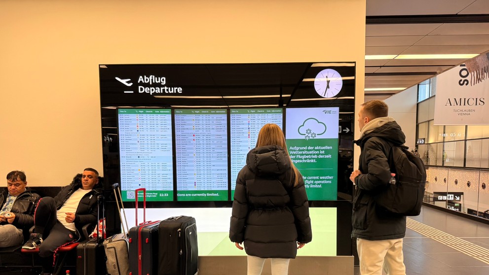 Zábery z viedenského letiska