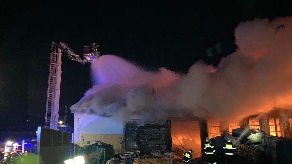 Požiar v Hornom Hričove.