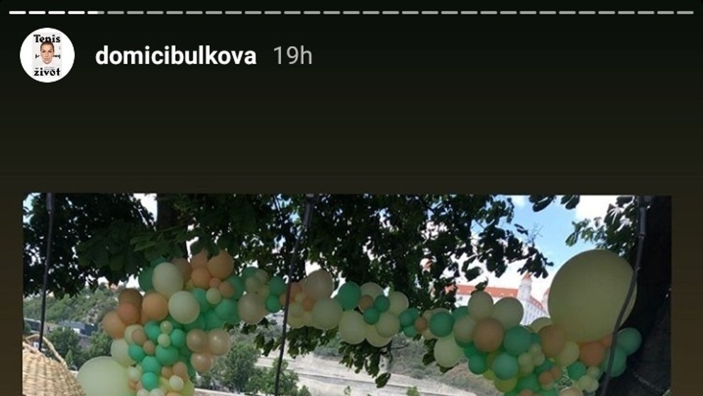 Oslava Dominiky Cibulkovej pred príchodom jej synčeka Jakubka