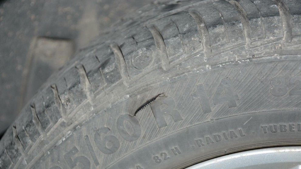 Prepichutá pneumatika.