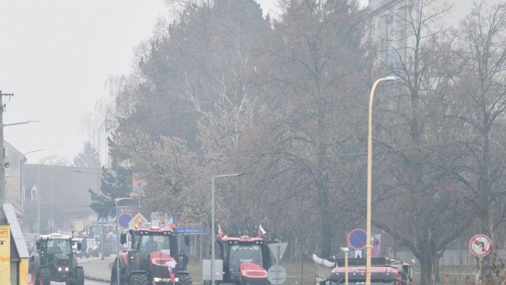 Protest poľnohospodárov.