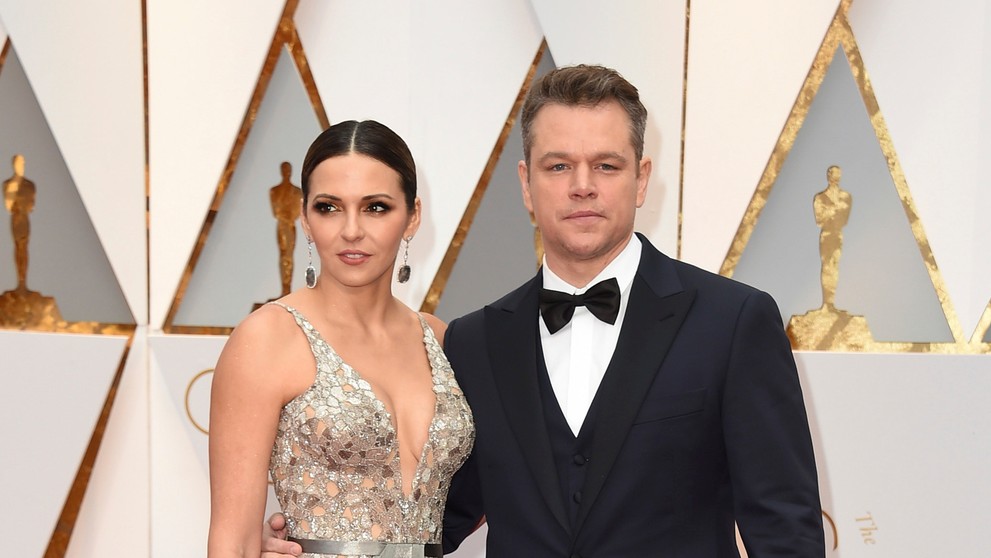 Matt Damon s manželkou