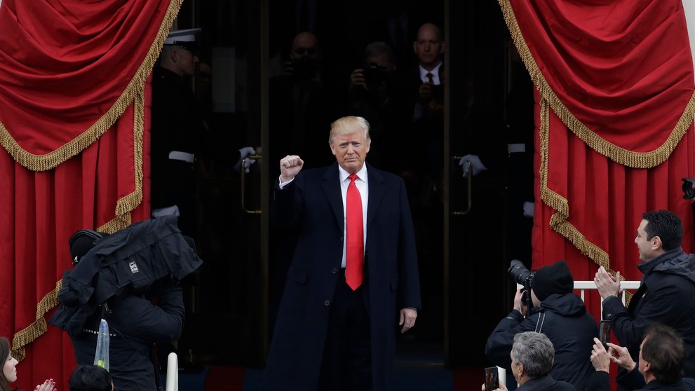 Donald Trump krátko pred zložením prísahy.