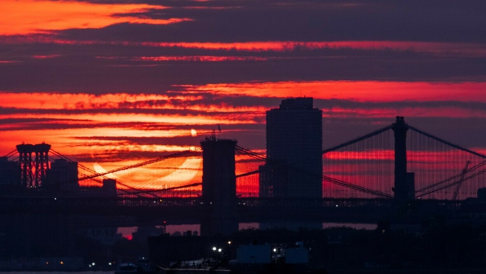 Zatmenie Slnka v New Yorku.