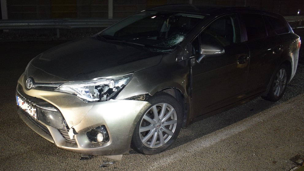 Auto, ktoré ako prvé zachytilo chodca.