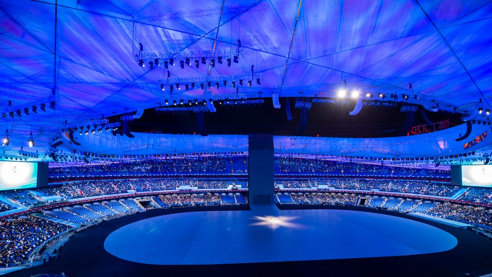 Národný štadión Vtáčie hniezdo, dejisko otváracieho ceremoniálu ZOH 2022.