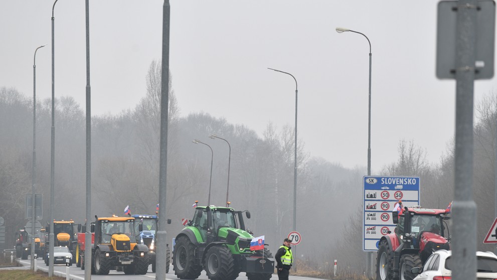 Protest poľnohospodárov.