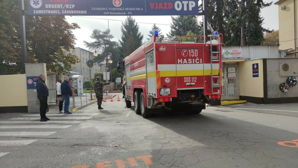 Požiar nemocnice v Ružomberku.