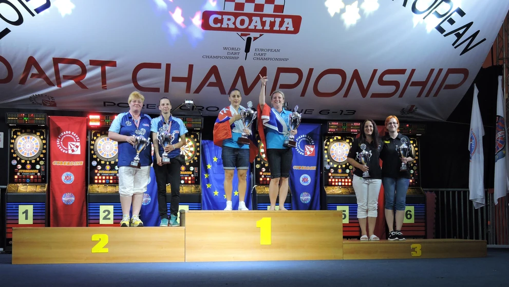 Dominika Kopkášová a Martina Súlovská na stupni víťazov.