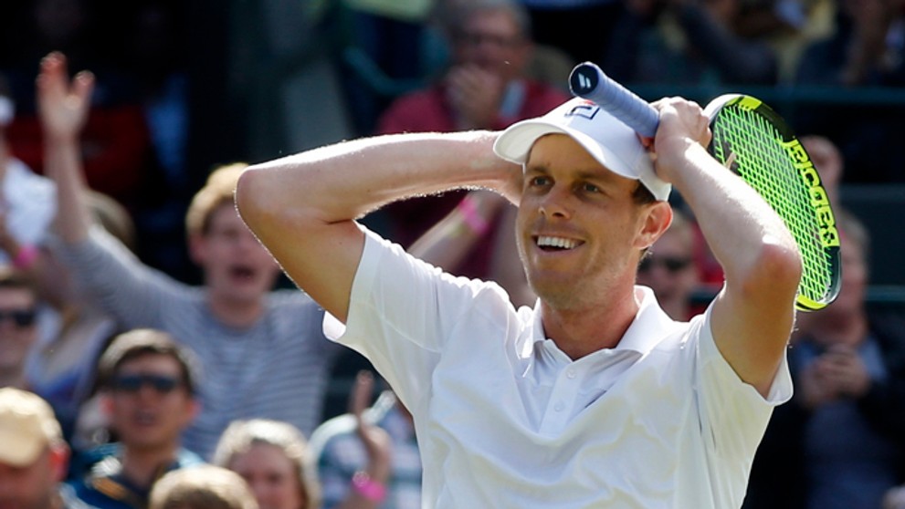 Sam Querrey na Wimbledone po vyradení Novaka Djokoviča.