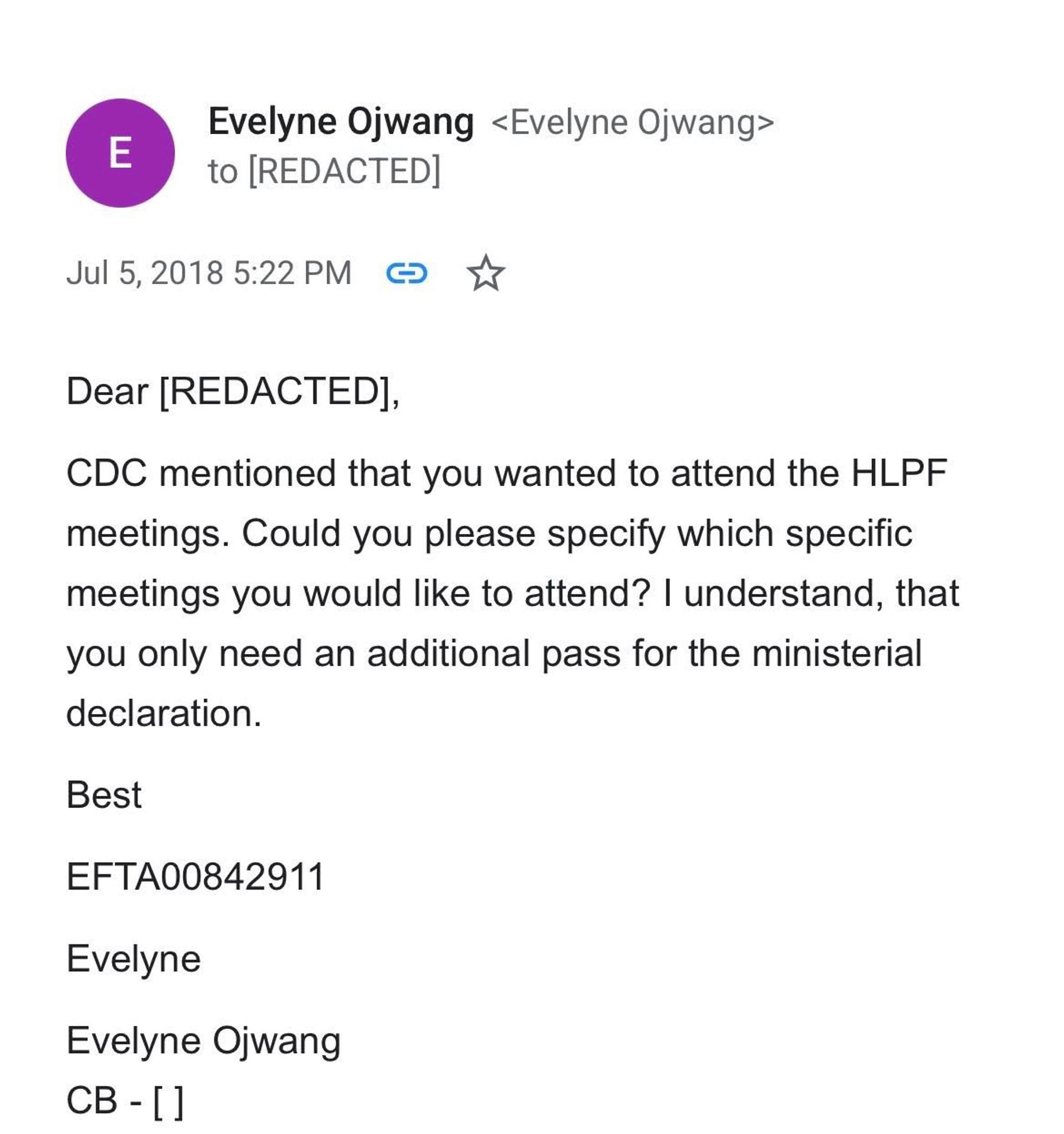 C  Komunikácia medzi Bolotovou a Ojwangovou.