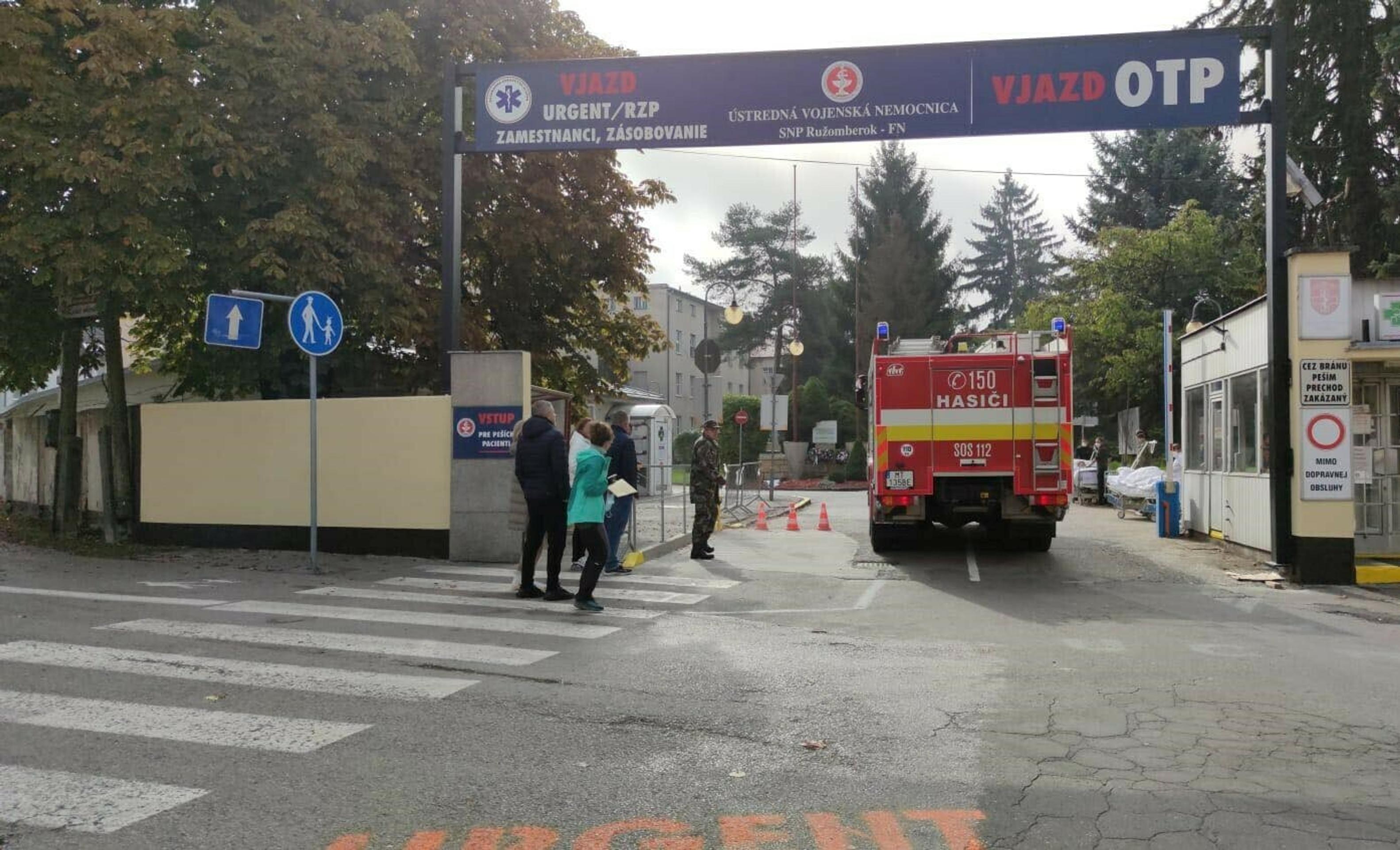 Požiar nemocnice v Ružomberku.