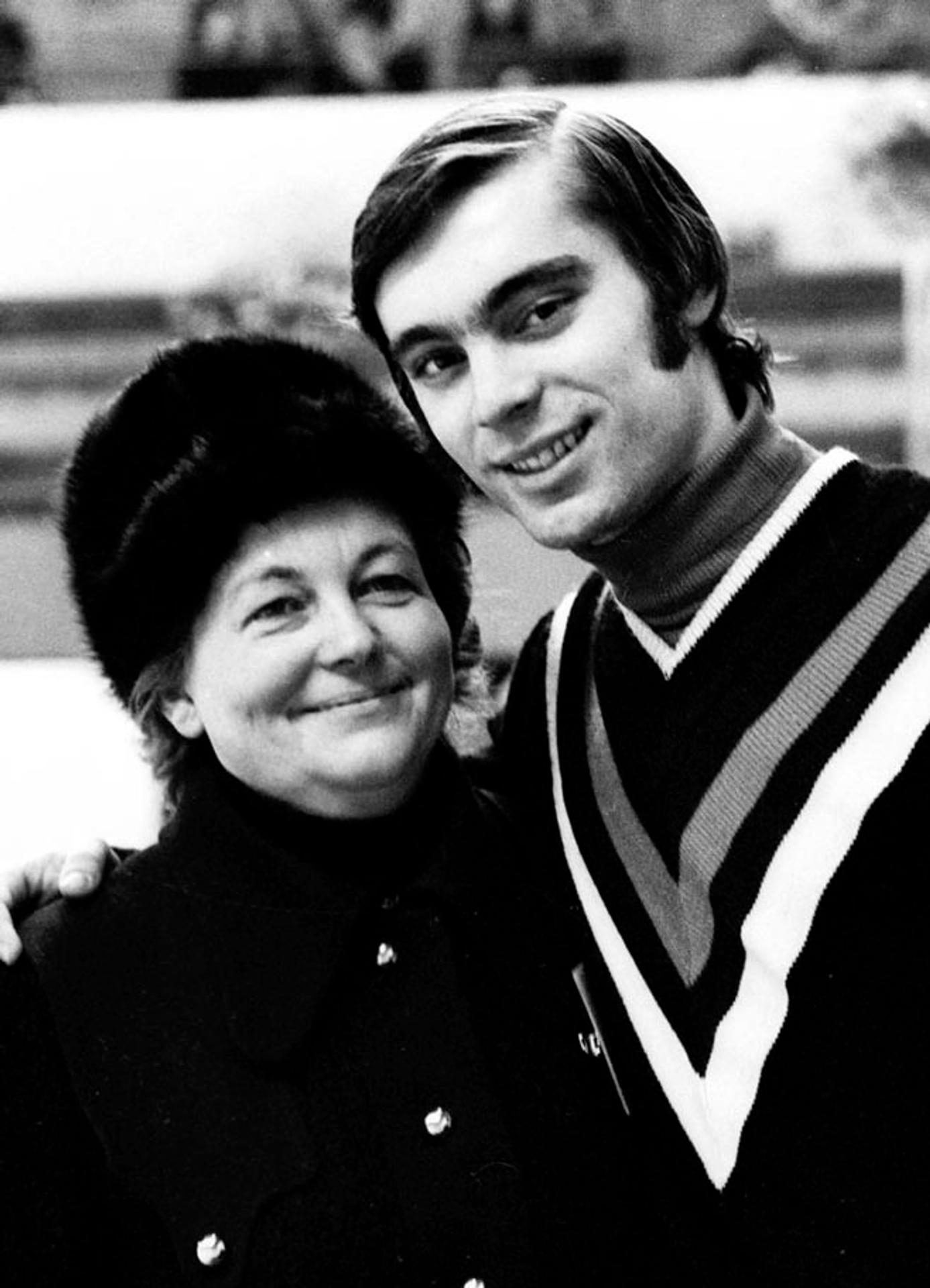 Ondrej Nepela a trénerka Hilda Múdra (1973)