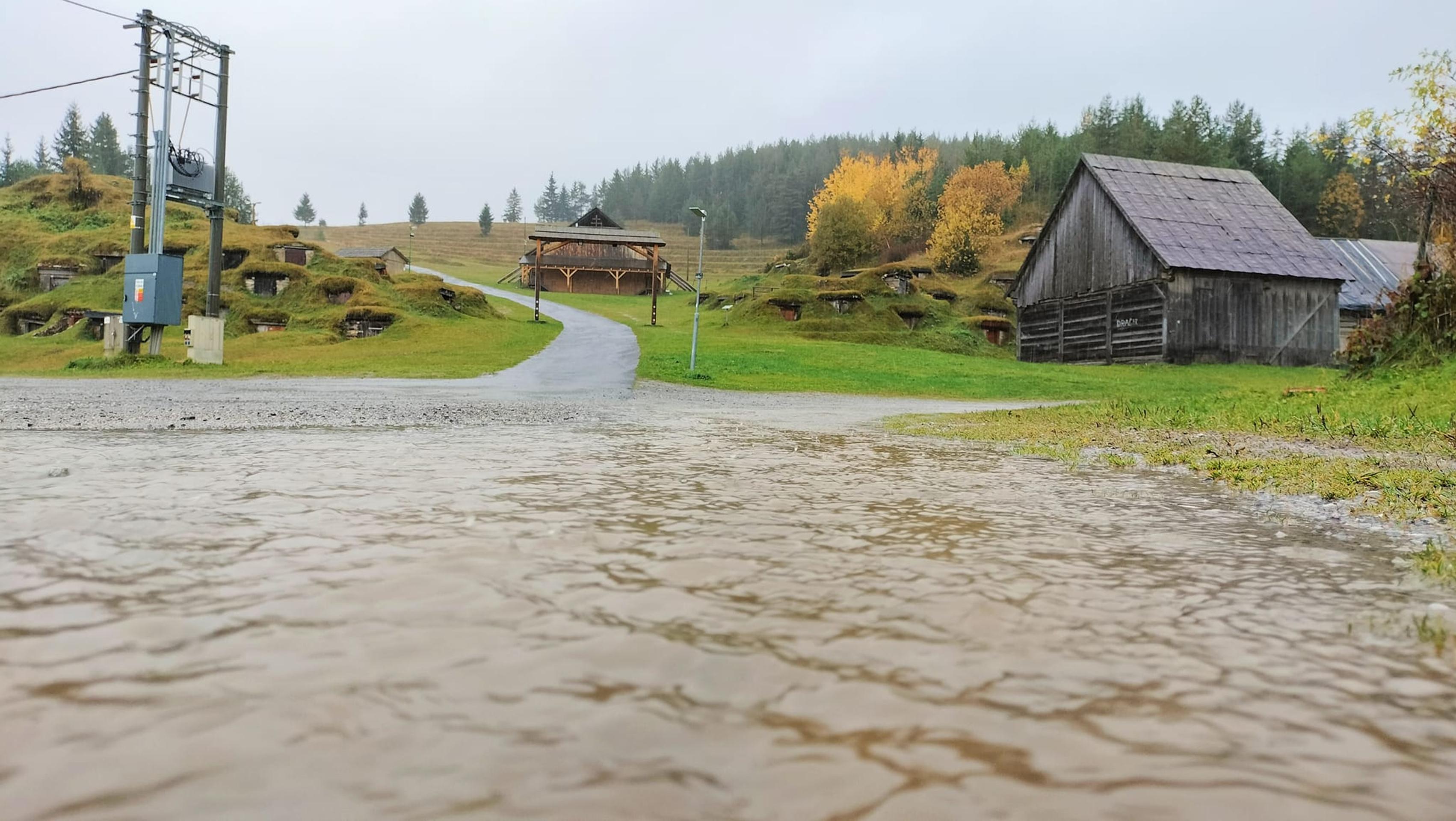 Hustý dážď v Liptovskej Tepličke