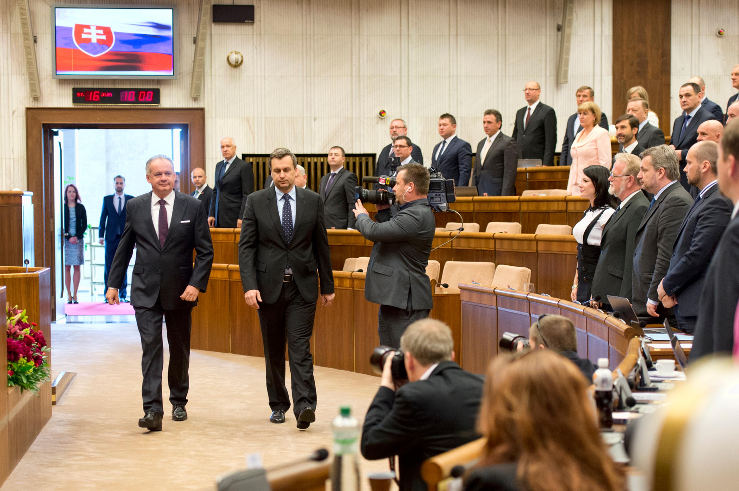 Na snímke prezident SR Andrej Kiska prednáša Správu o stave republiky