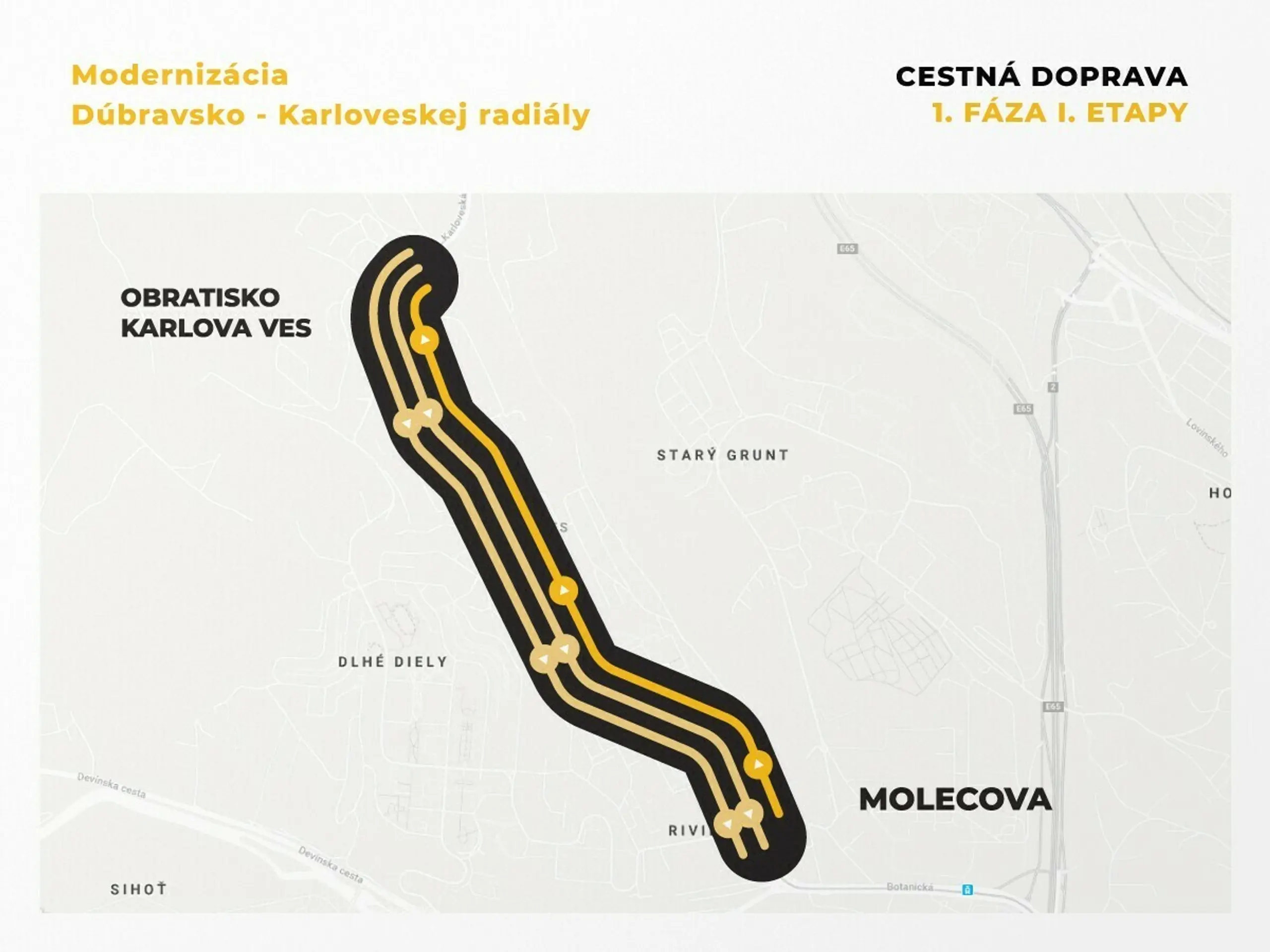 Modernizácia Dúbravsko-karloveskej radiály.