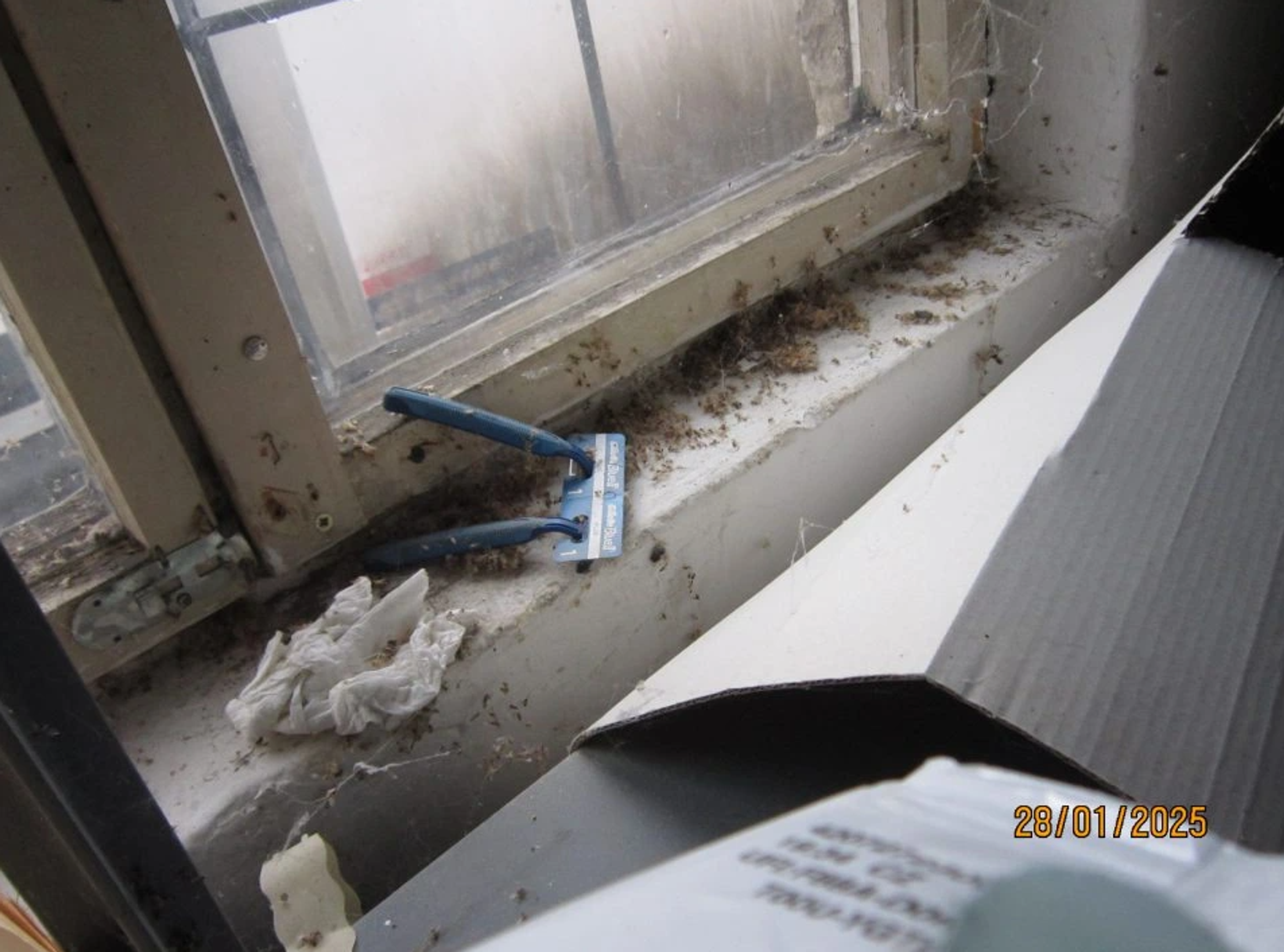 Znečistený sklad, január 2025.