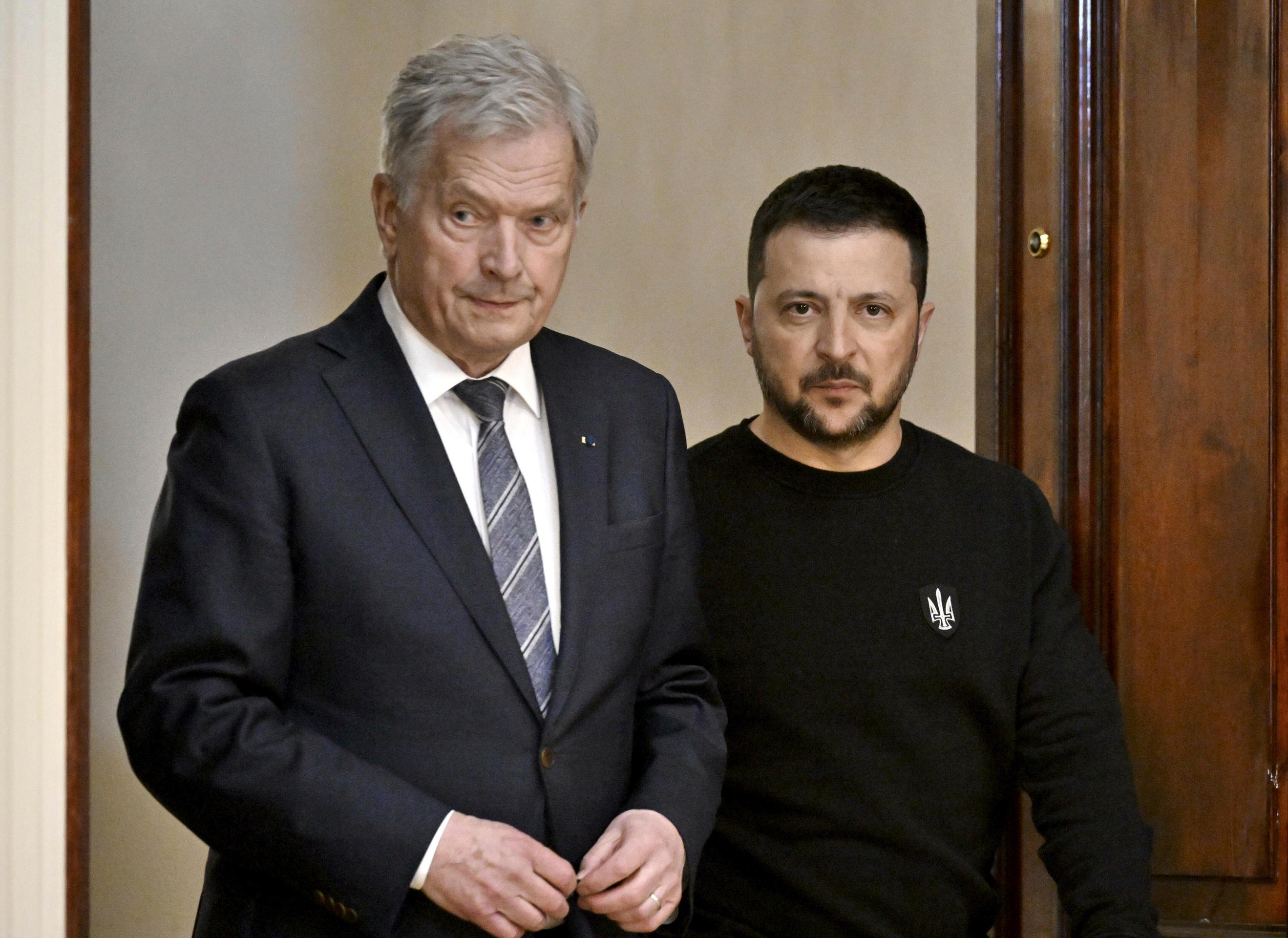 Ukrajinský prezident Volodymyr Zelenskyj počas návštevy Fínska