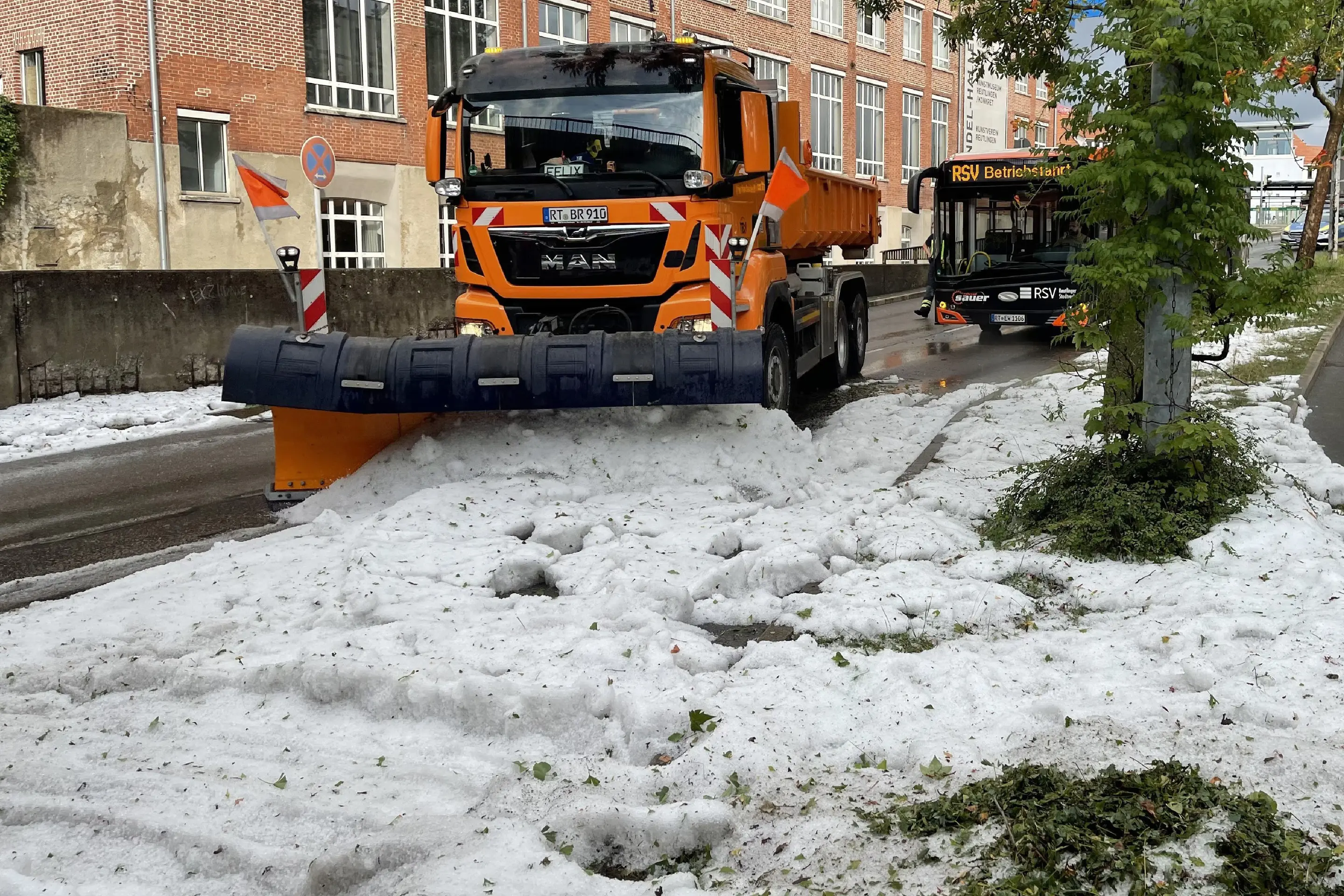 Krupobitie v Nemecku.