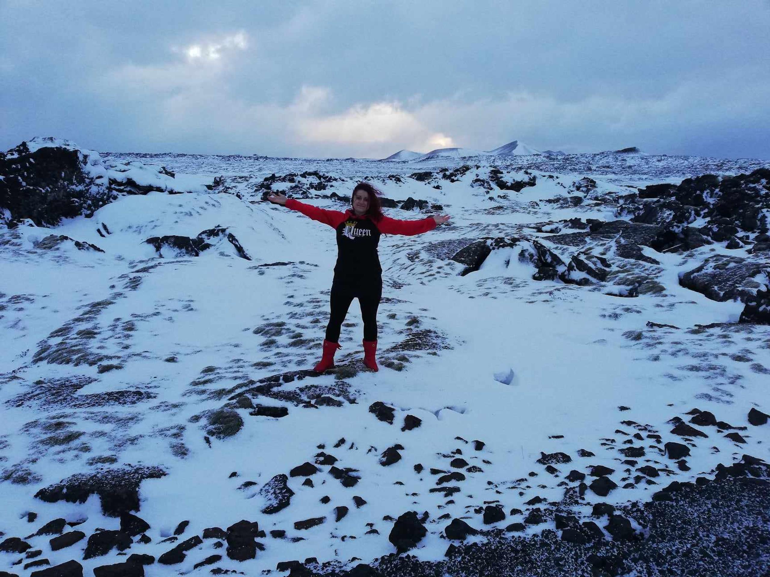 Slovenka Lucia na Islande.