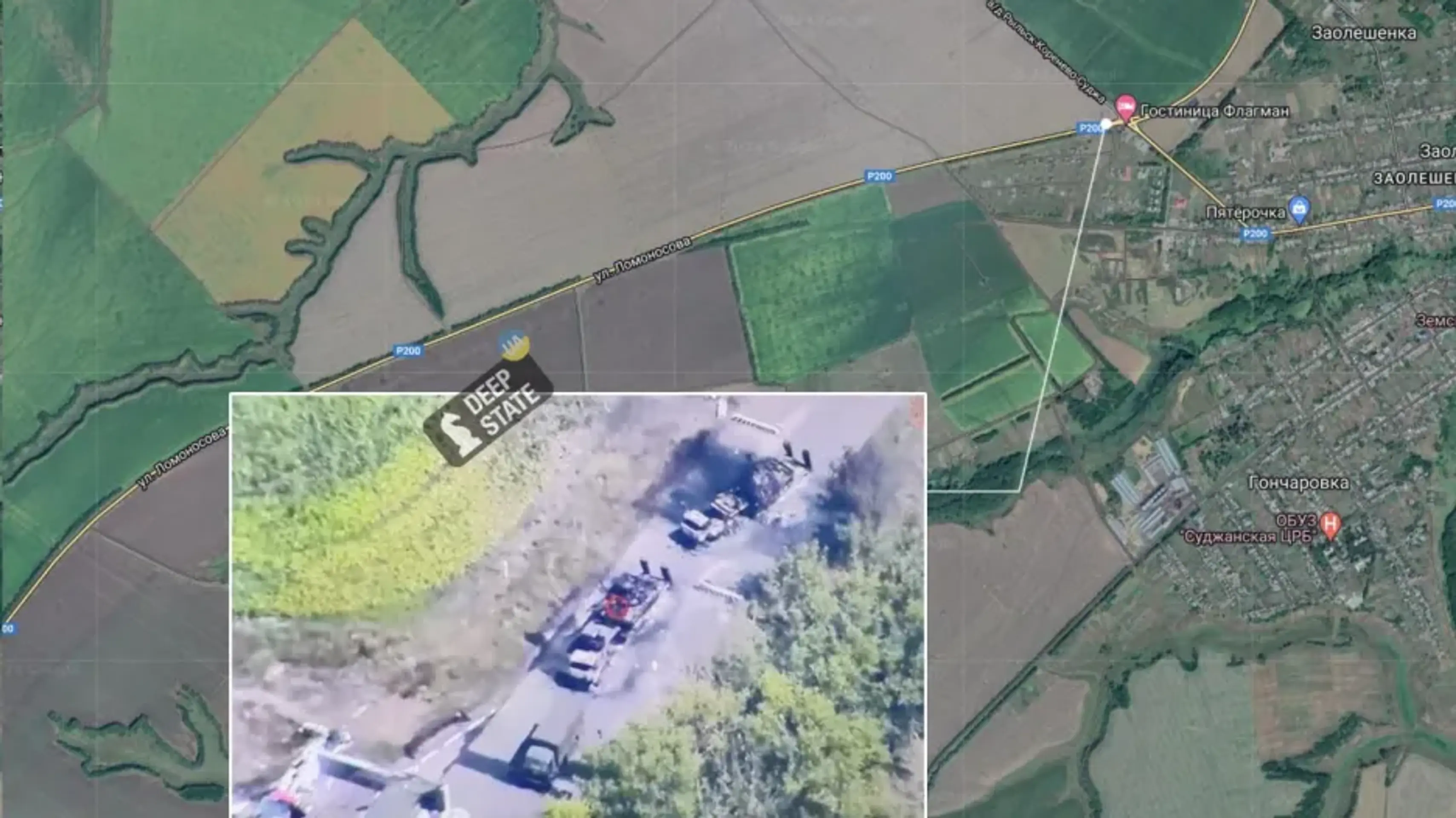 Zábery z dronu ukazujú konvoj ukrajinských bojovníkov.