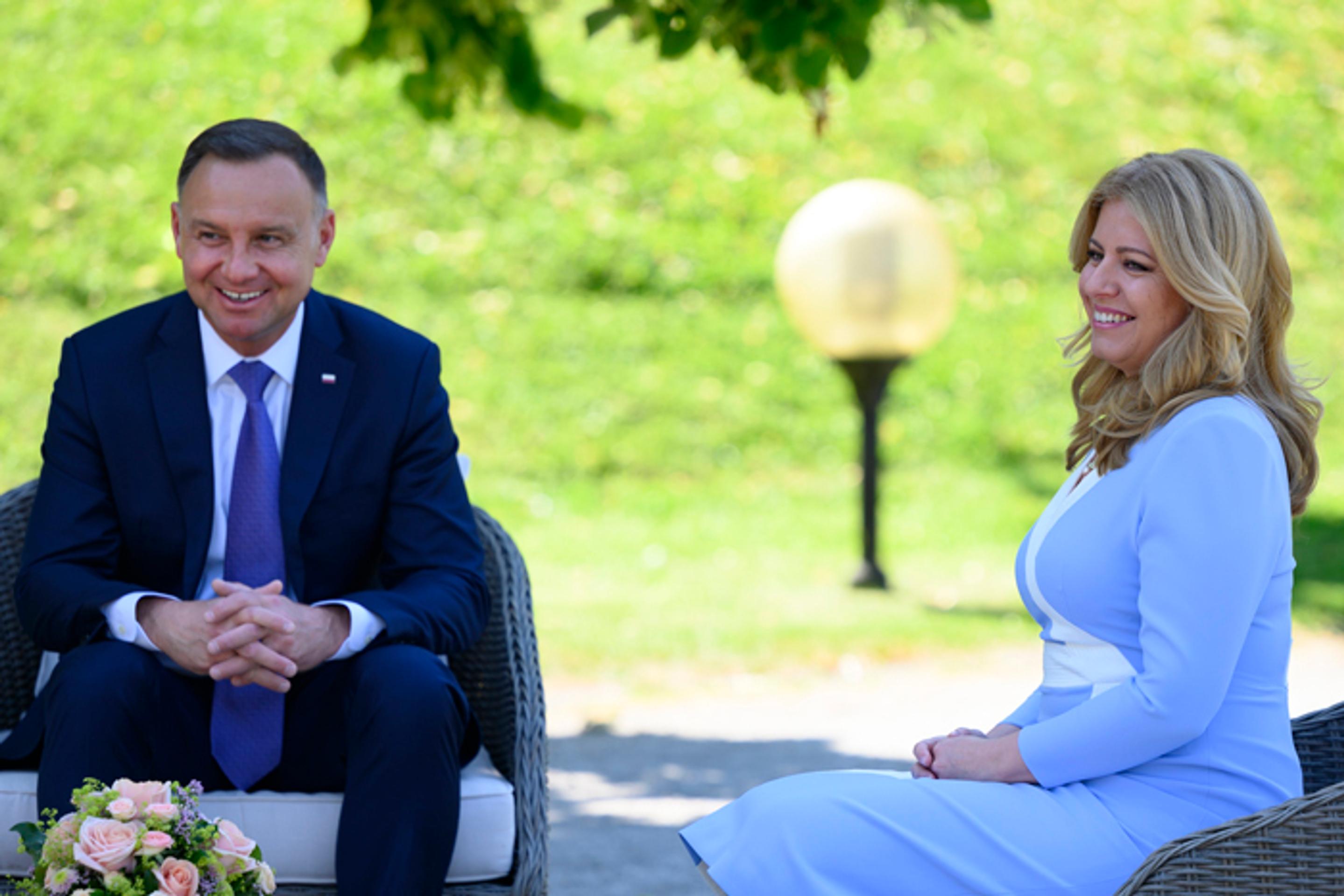 Prezidenti Andrzej Duda a Zuzana Čaputová.