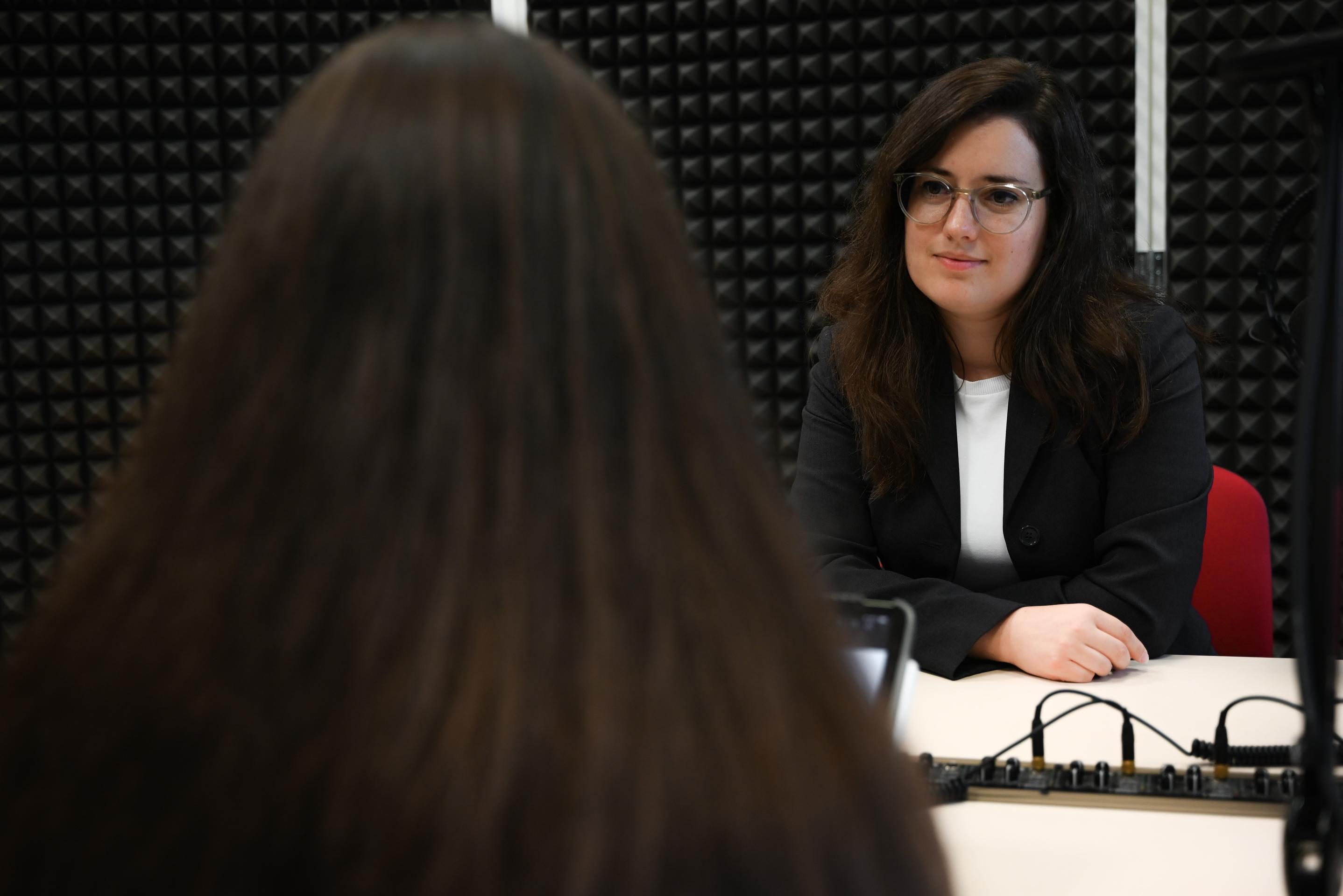 Nahrávanie rozhovoru.