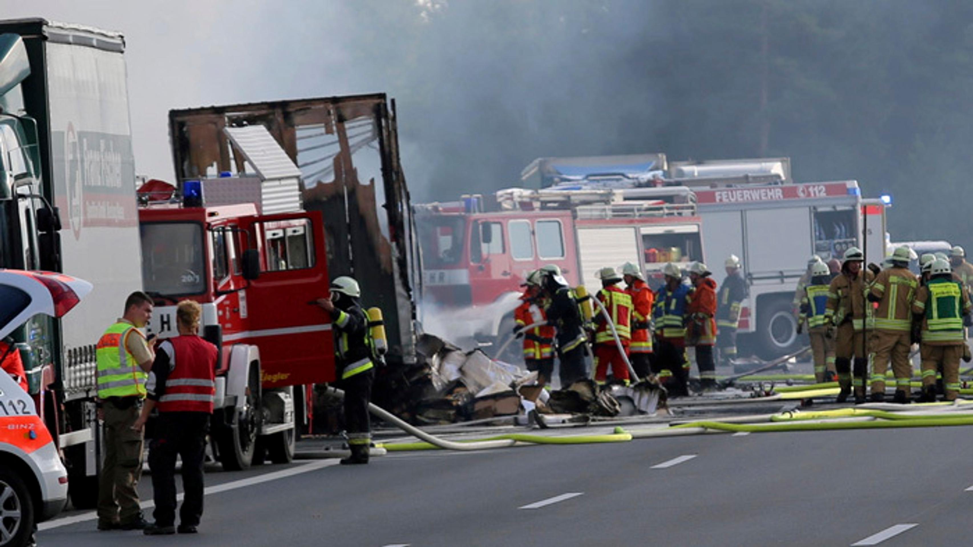 Nehoda na nemeckej diaľnici A9.