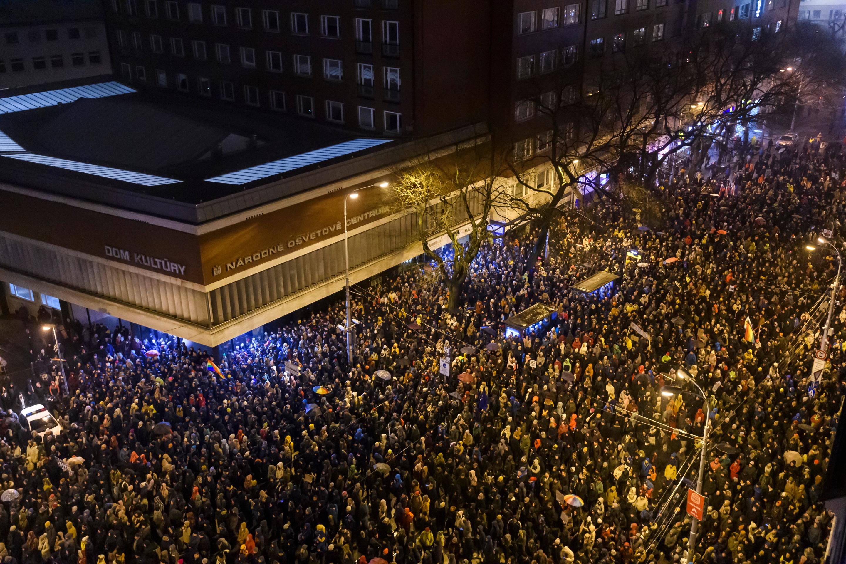 Protest v Bratislave.