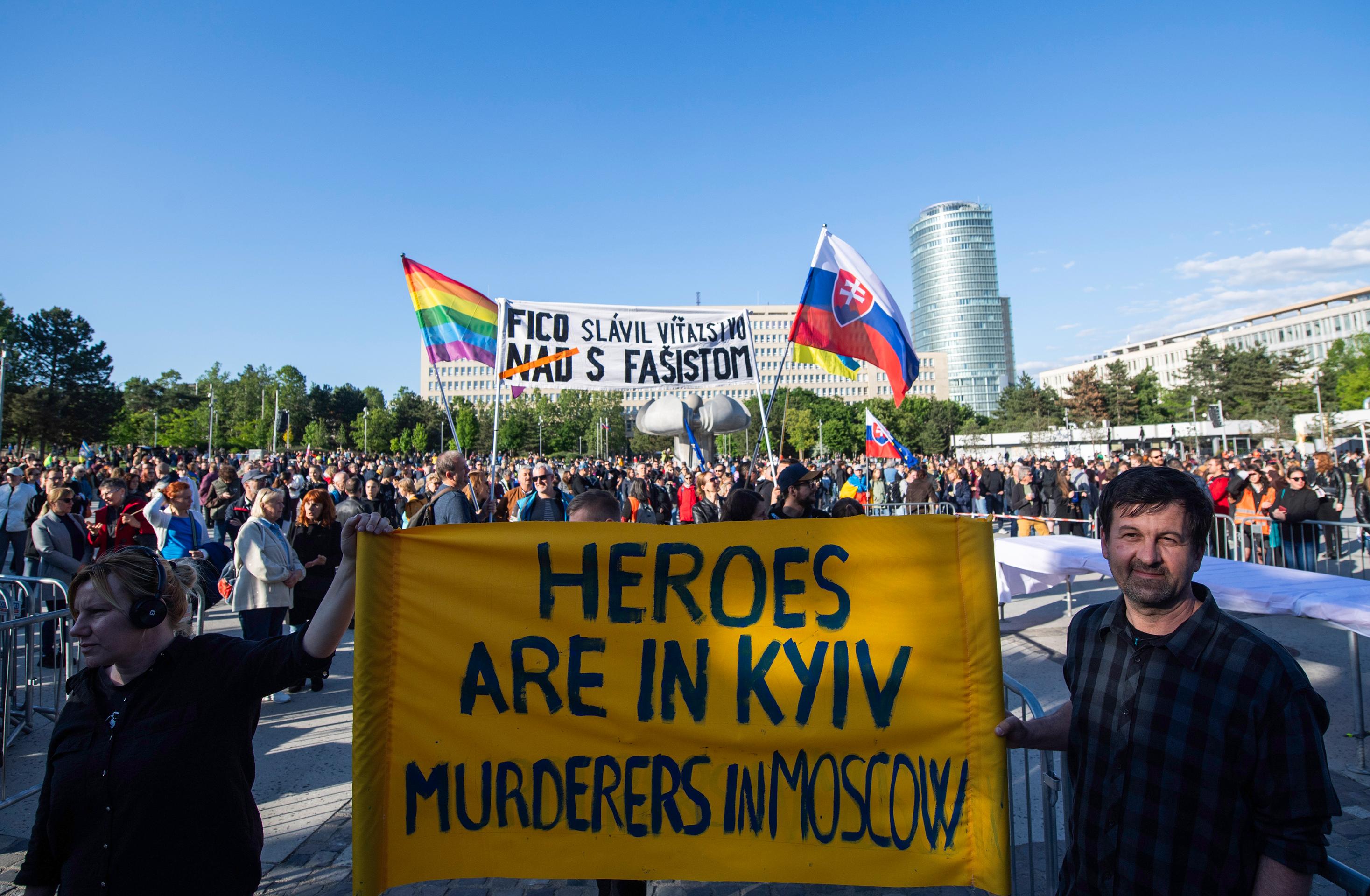 Protest na Námestí slobody v Bratislave