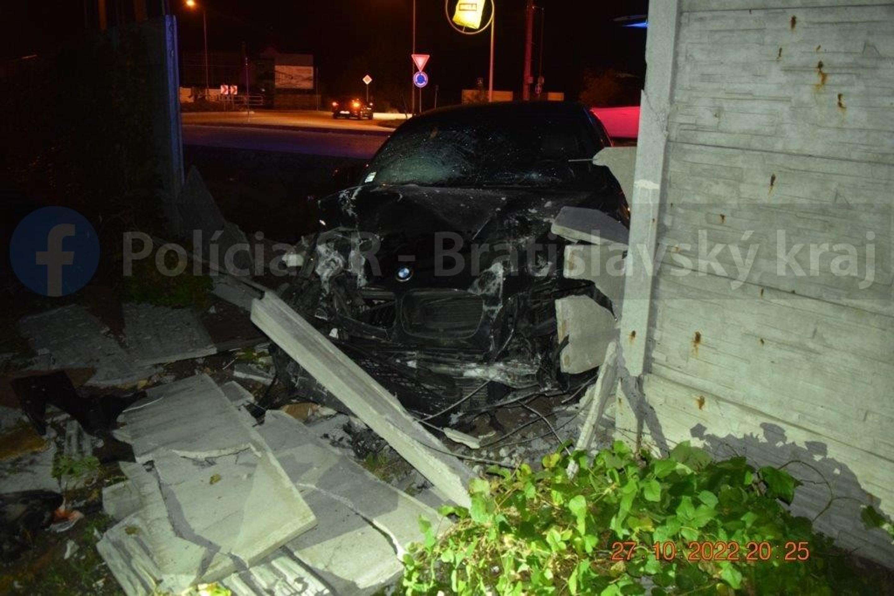 Fotografia z miesta nehody.