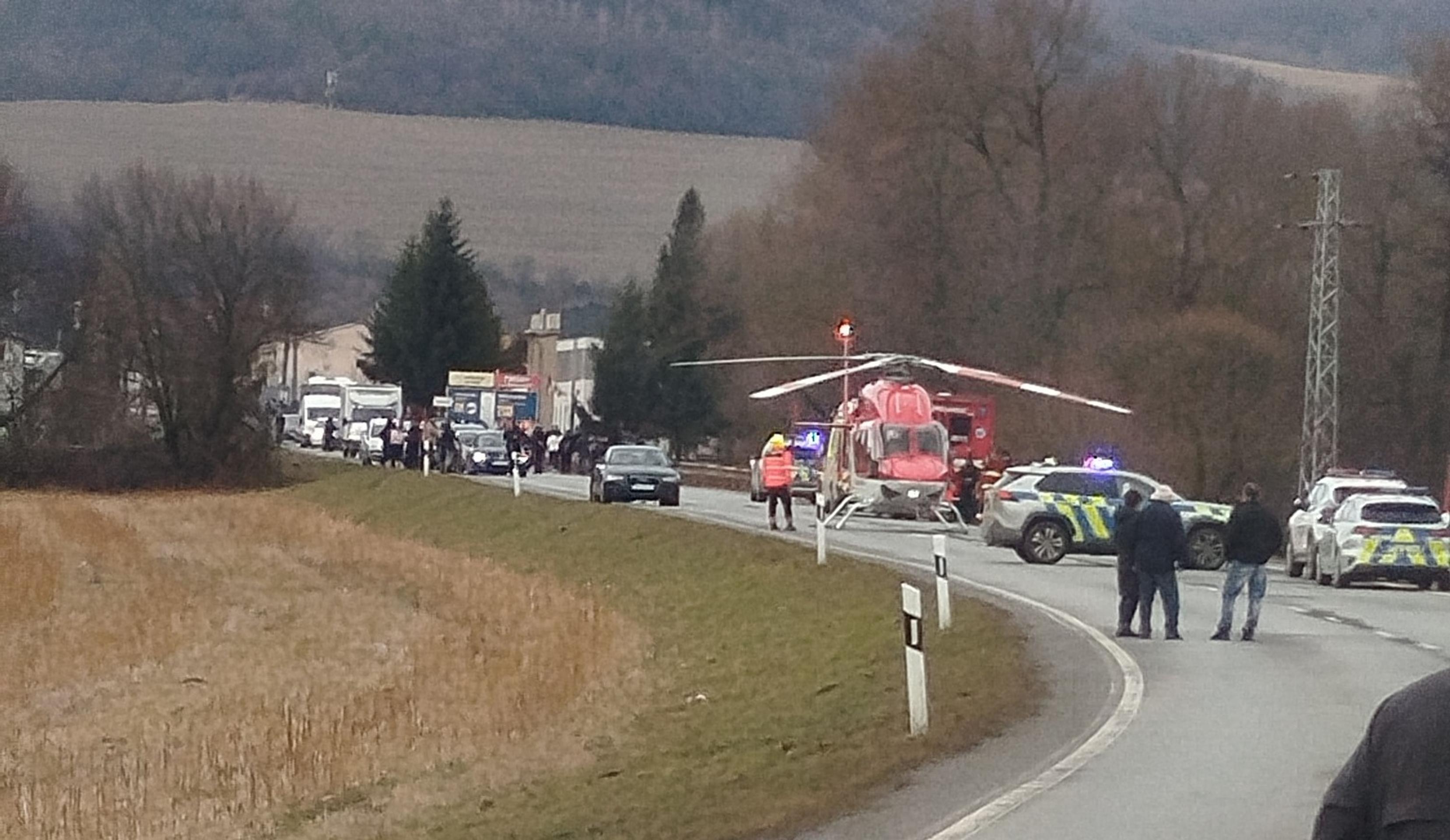 Miesto nešťastia v Rokycanoch.