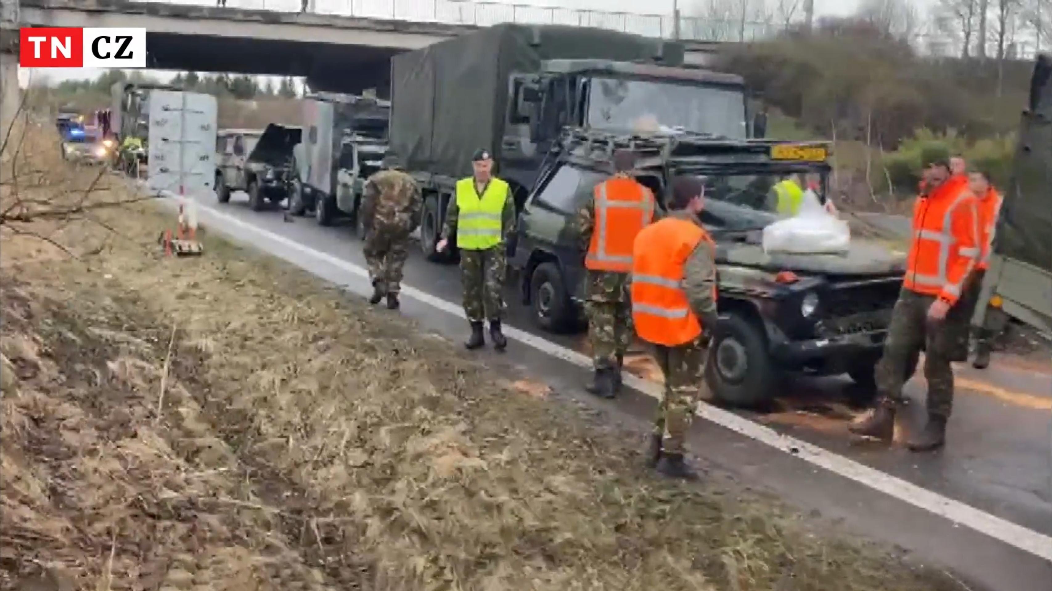 Havária holandského konvoja v Jihlave.