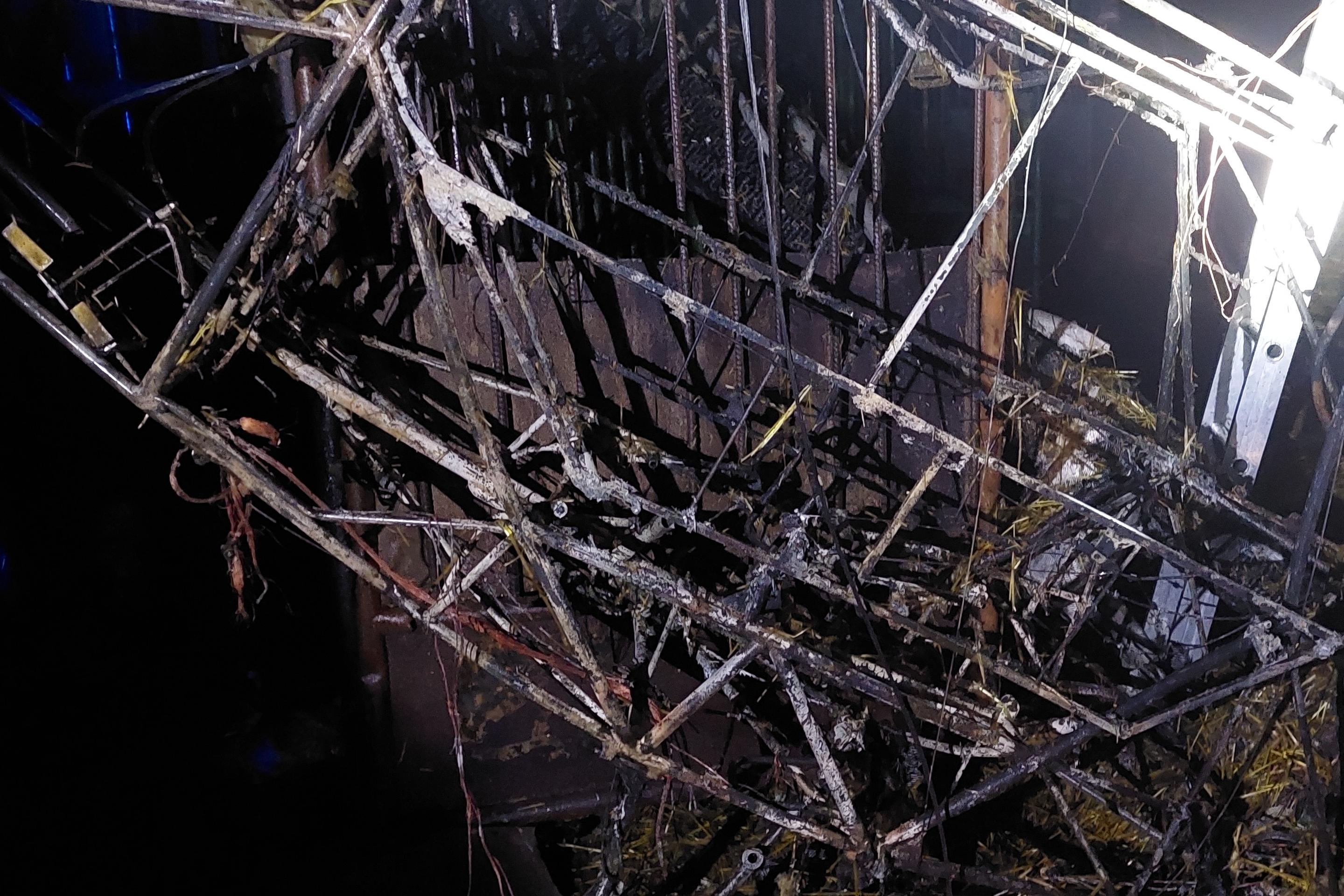 Stajňa po páde lietadla