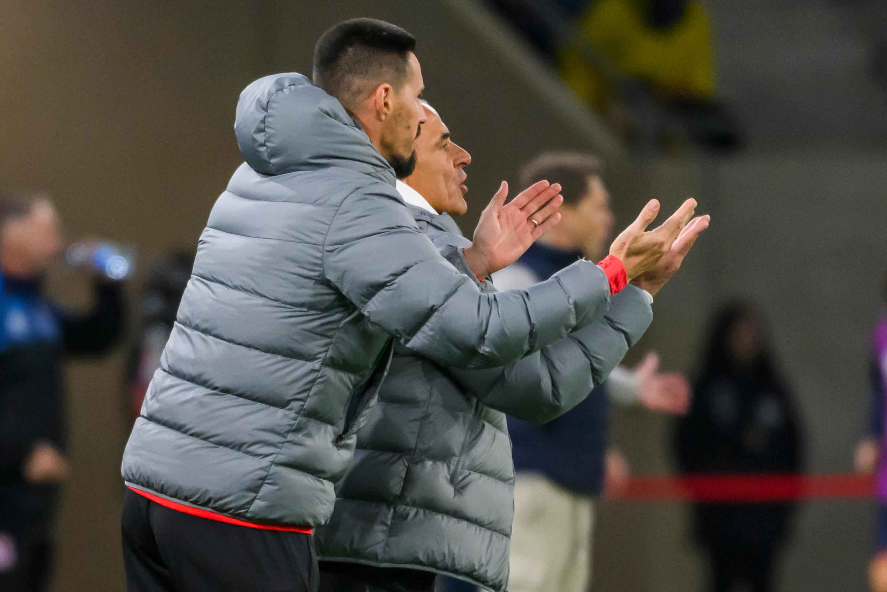 Marek Hamšík a tréner slovenskej futbalovej reprezentácie Francesco Calzona