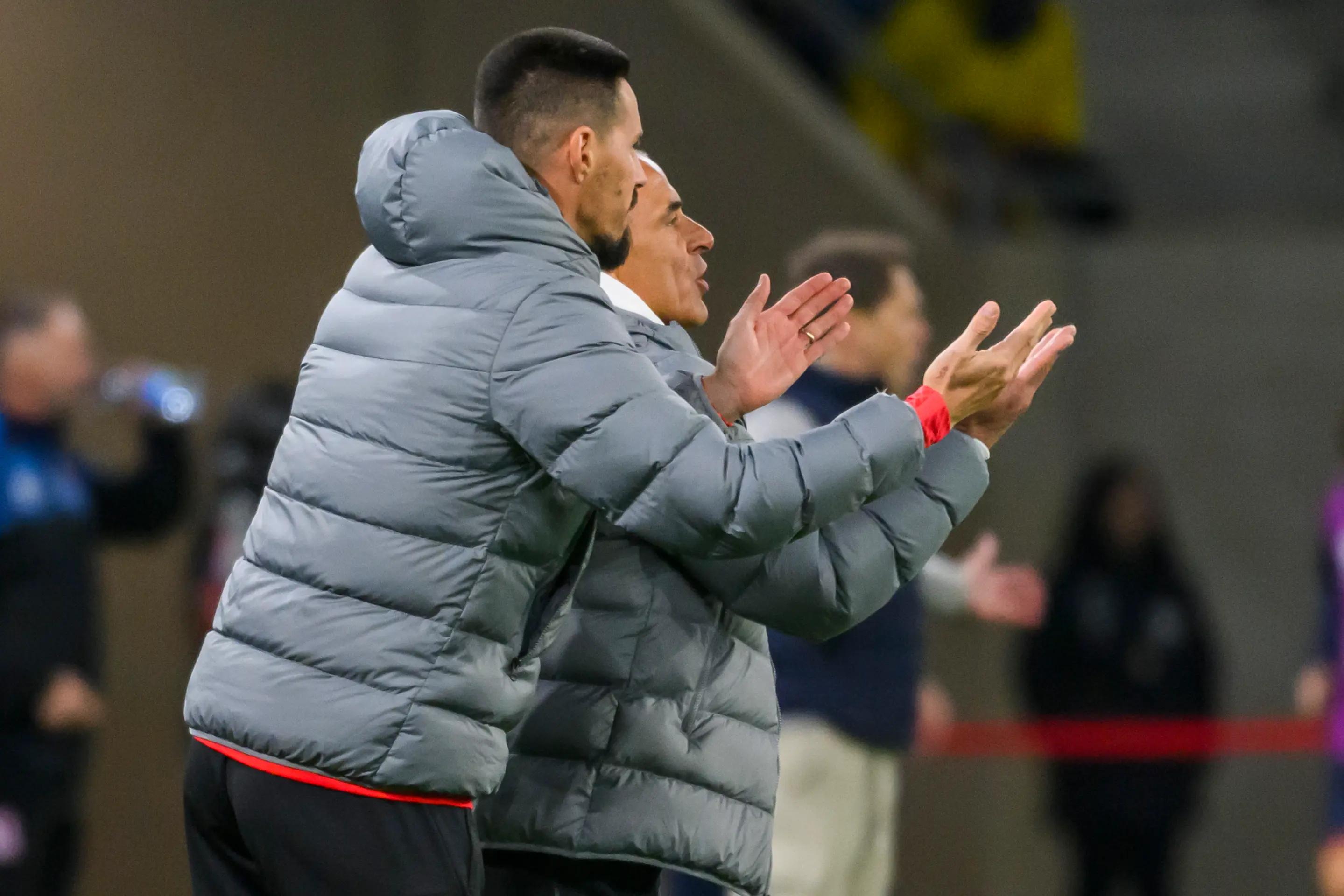 Marek Hamšík a tréner slovenskej futbalovej reprezentácie Francesco Calzona
