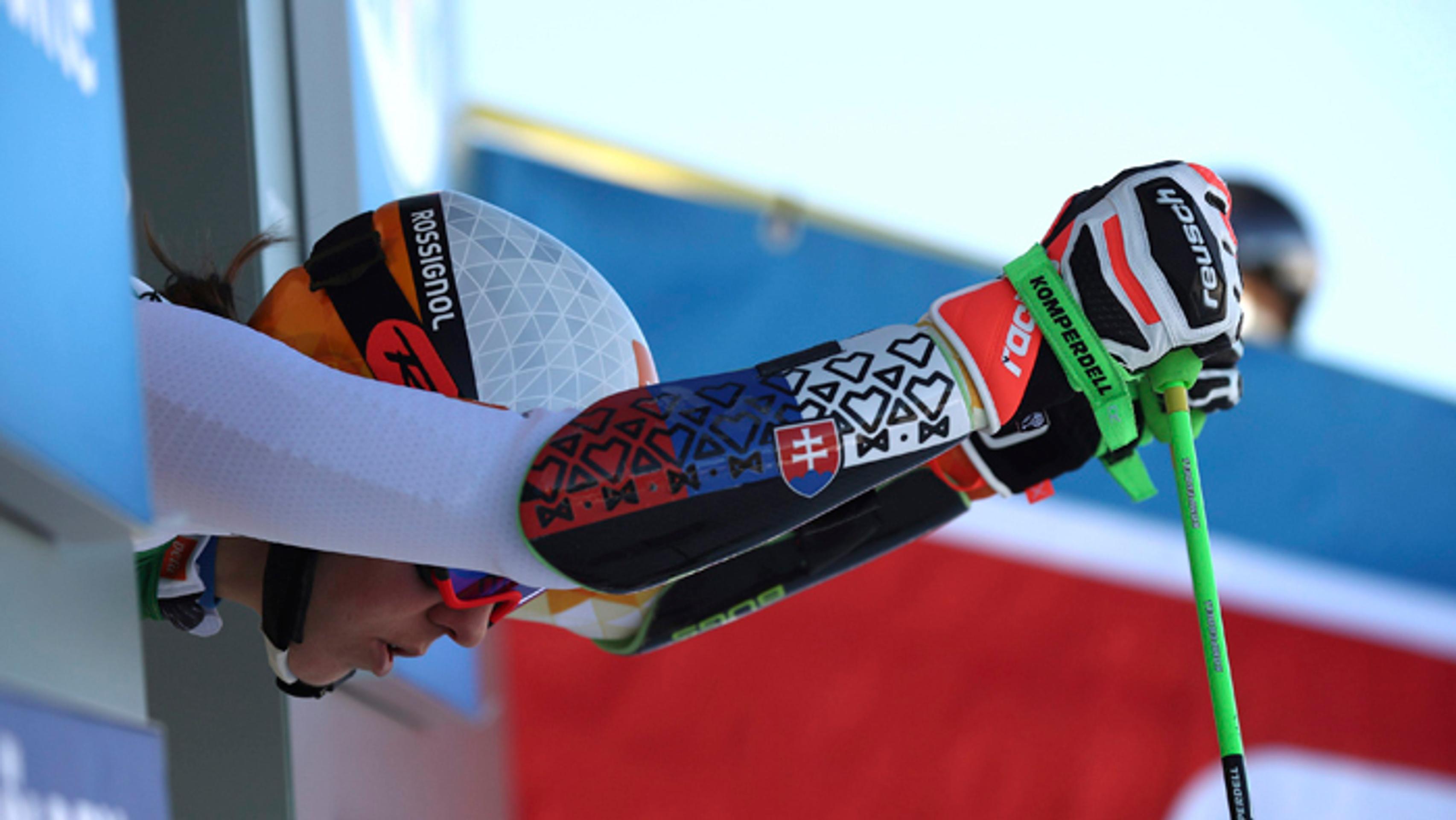 Petra Vlhová na štarte obrovského slalomu v Söldene.