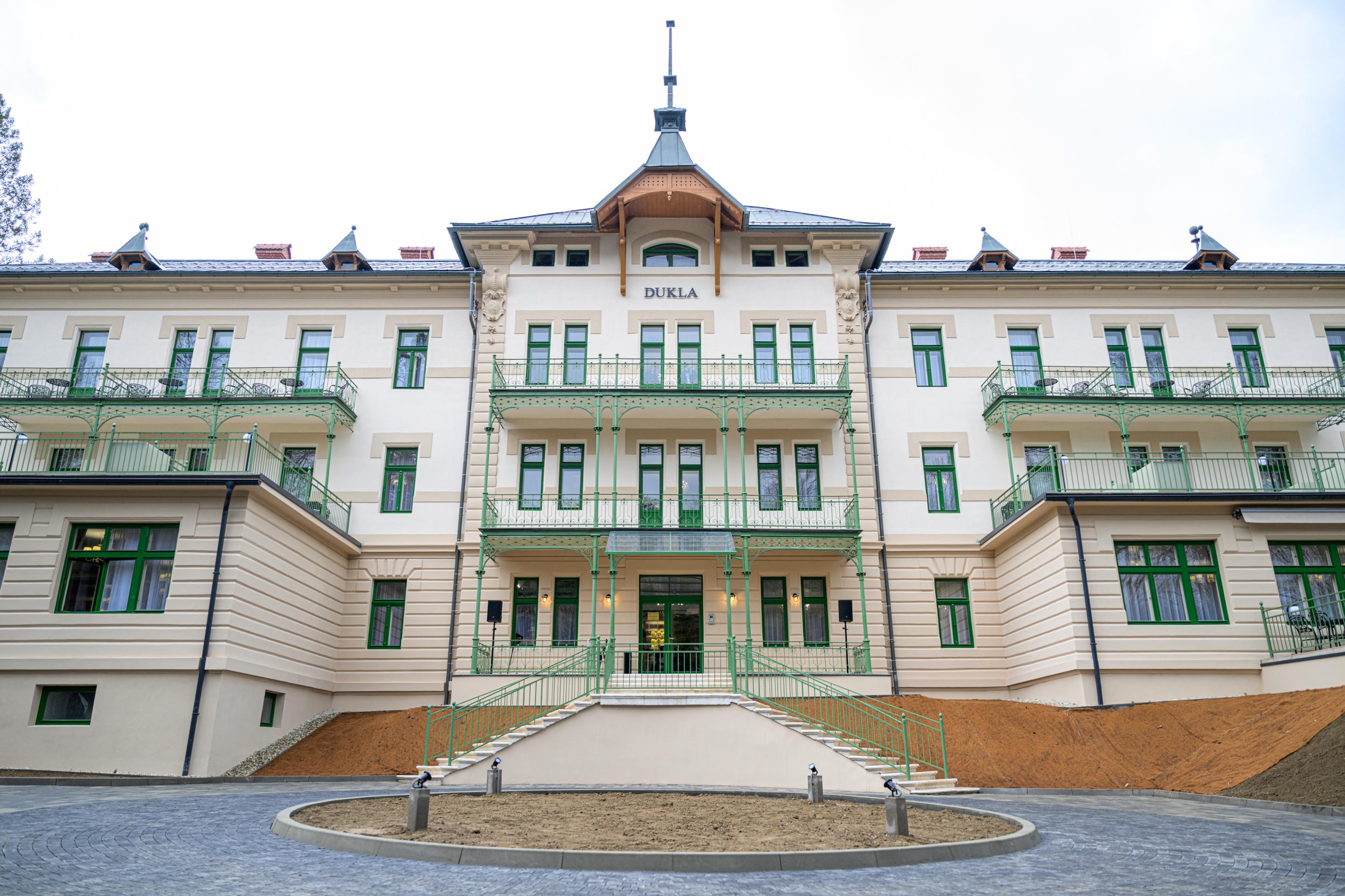 Hotel Dukla v Bardejovských Kúpeľoch.