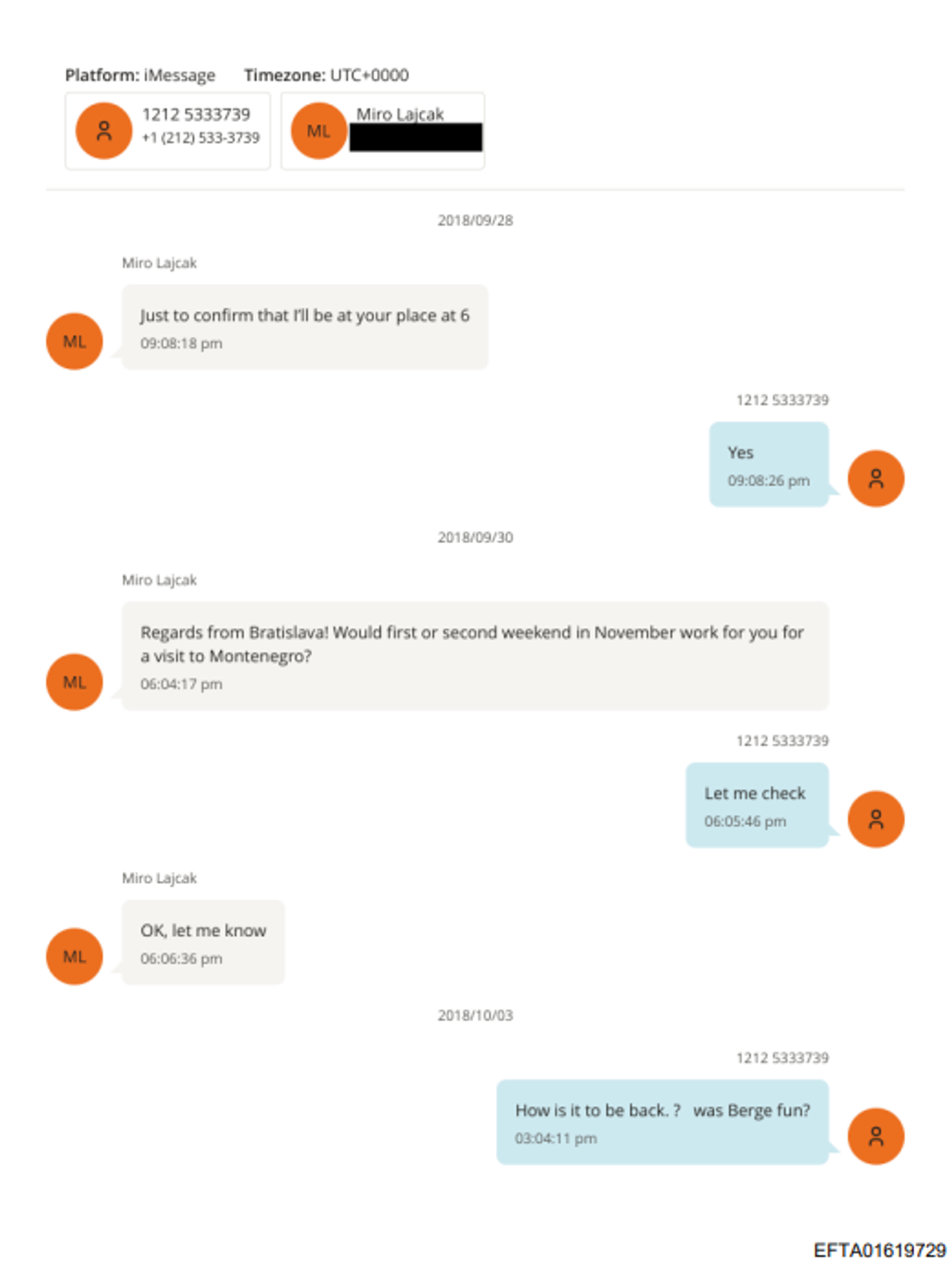 Údajné správy s Lajčákom 1.