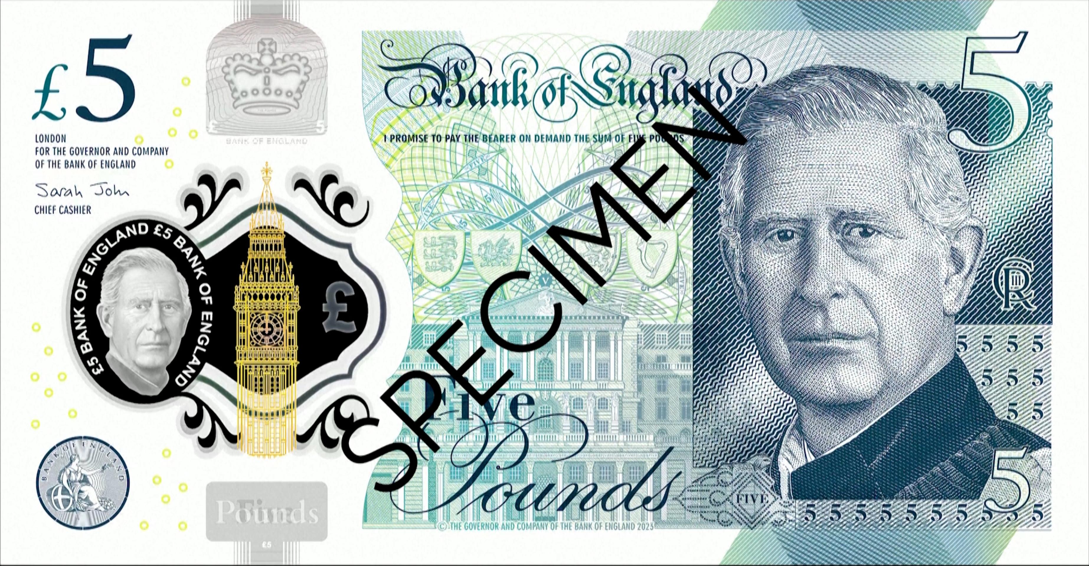 5-librová bankovka.