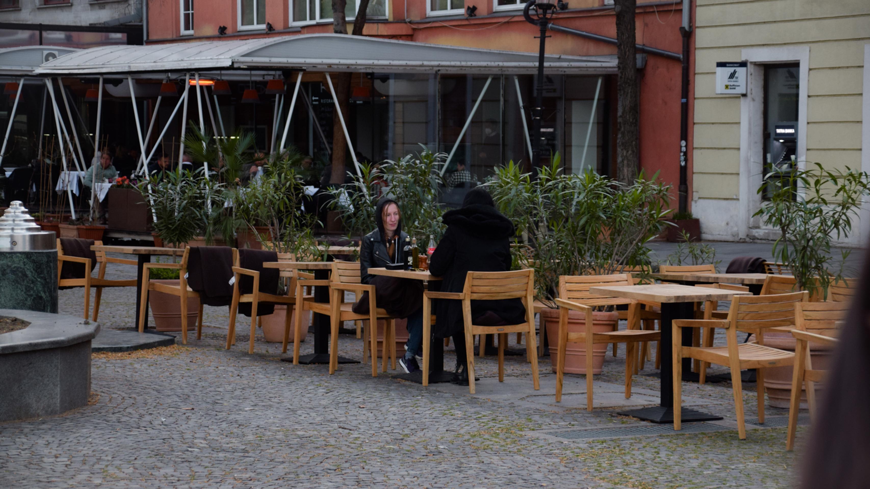 Otvorená terasa v Bratislave.