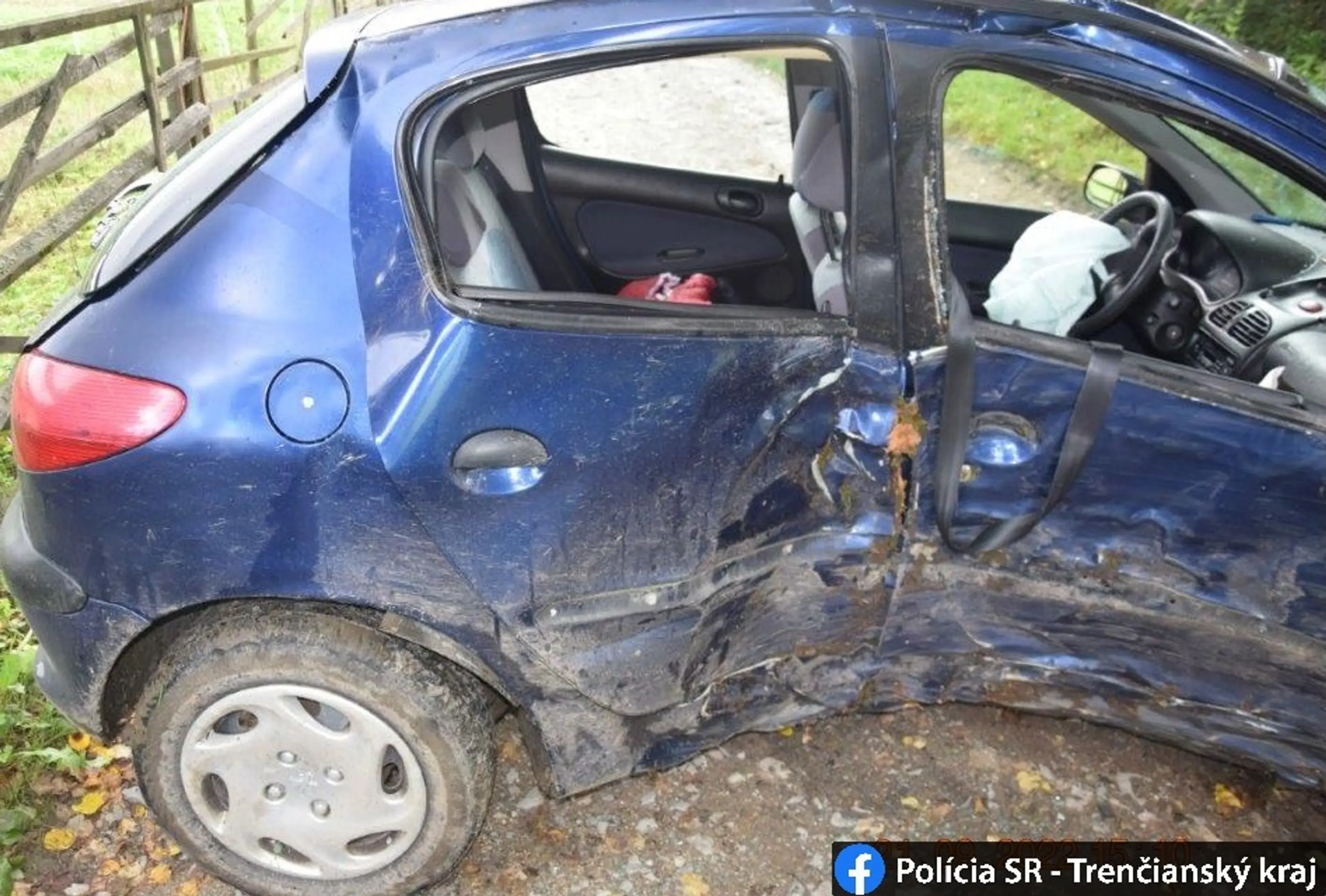 Havarované auto.