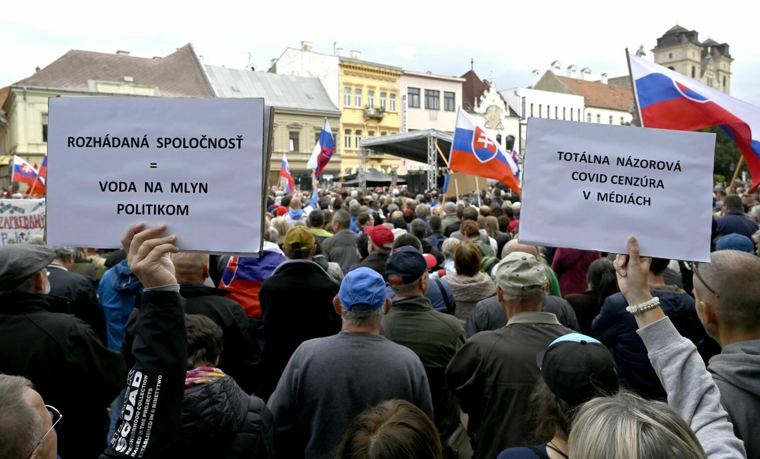 Protest proti opatreniam v Košiciach